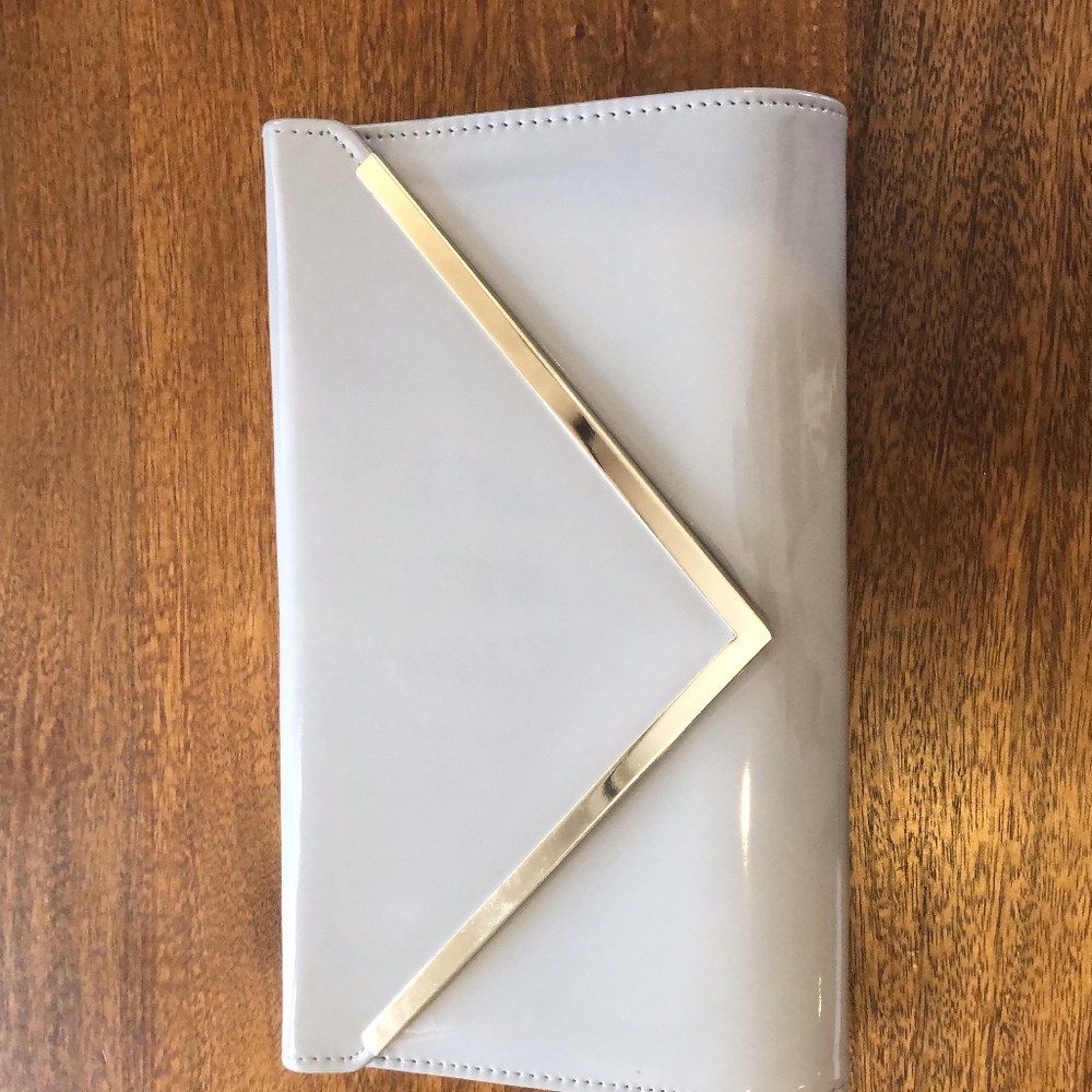 ALDO grey clutch